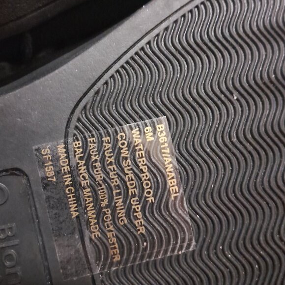 Waterproof Blondo Anabel Women's Cow Suede & Faux Fur Black Sparkly Ankle Boots - Picture 6 of 9